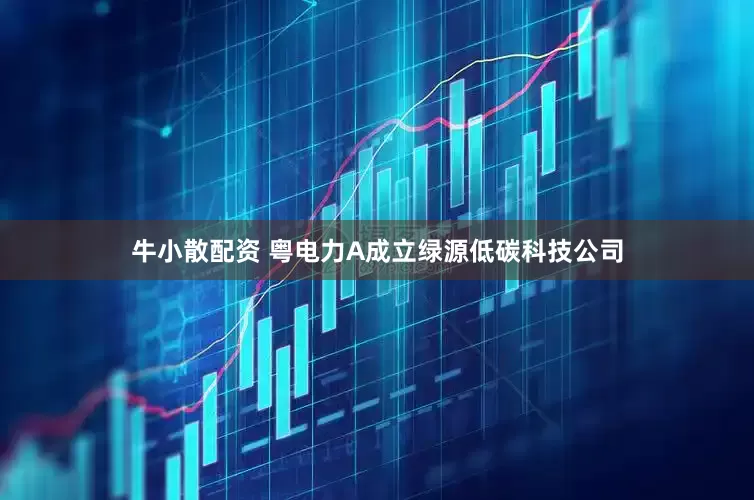 牛小散配资 粤电力A成立绿源低碳科技公司